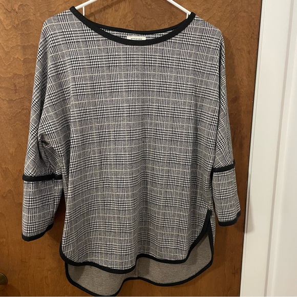 Max Studio plaid tunic top - Picture 1 of 4